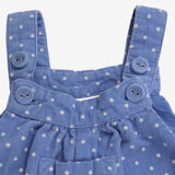 Dungarees blue cord white spots