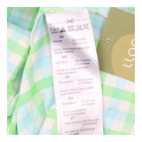 Shirt Green Blue Gingham Short Sleeve Outdoor