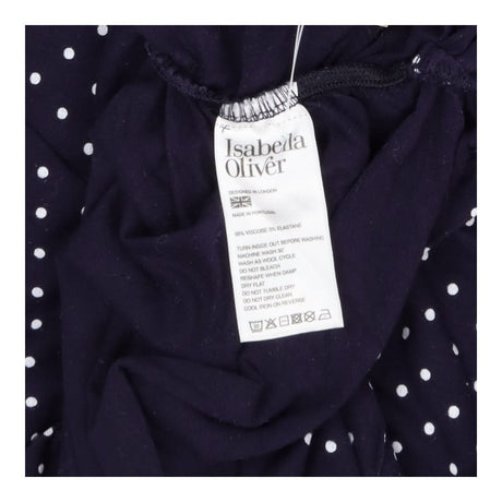 Isabella Oliver Navy Polka Dot Cut‑Out Long Sleeve