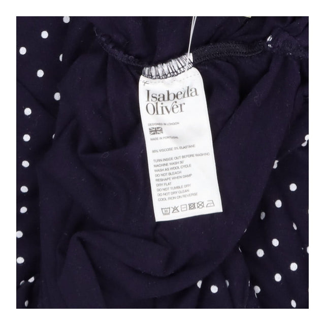 Isabella Oliver Navy Polka Dot Cut‑Out Long Sleeve