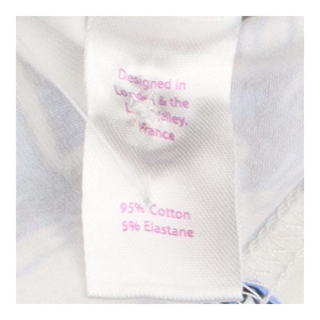 Dress sleeveless white blue sail ships