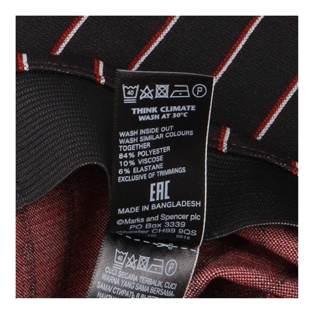 Skirt Pinstripe Stretch Pull On Pencil Black