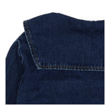 Denim shirt with oversize collar
