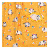 Jersey dress Mustard white dots 3/4 sleeves and gu