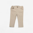 Sand chinos with tortoise shell button 