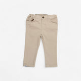 Sand chinos with tortoise shell button 