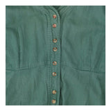 White Stuff Linen Green Button‑Down Dress