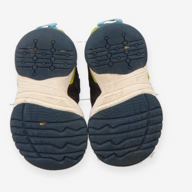 Trainers blue light blue orange lime velcro