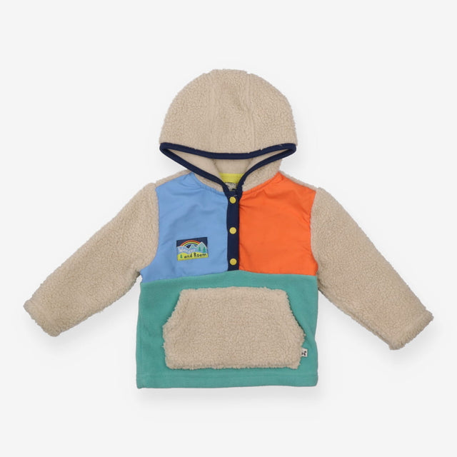 Colour Block Fleece Hoodie