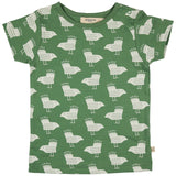 T-shirt Short Sleeve - Birds on Green