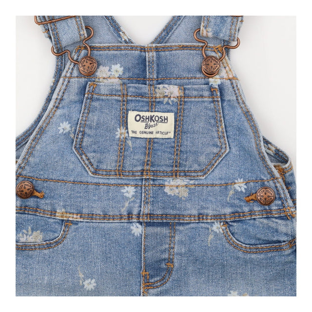 Pinafore denim white flowers