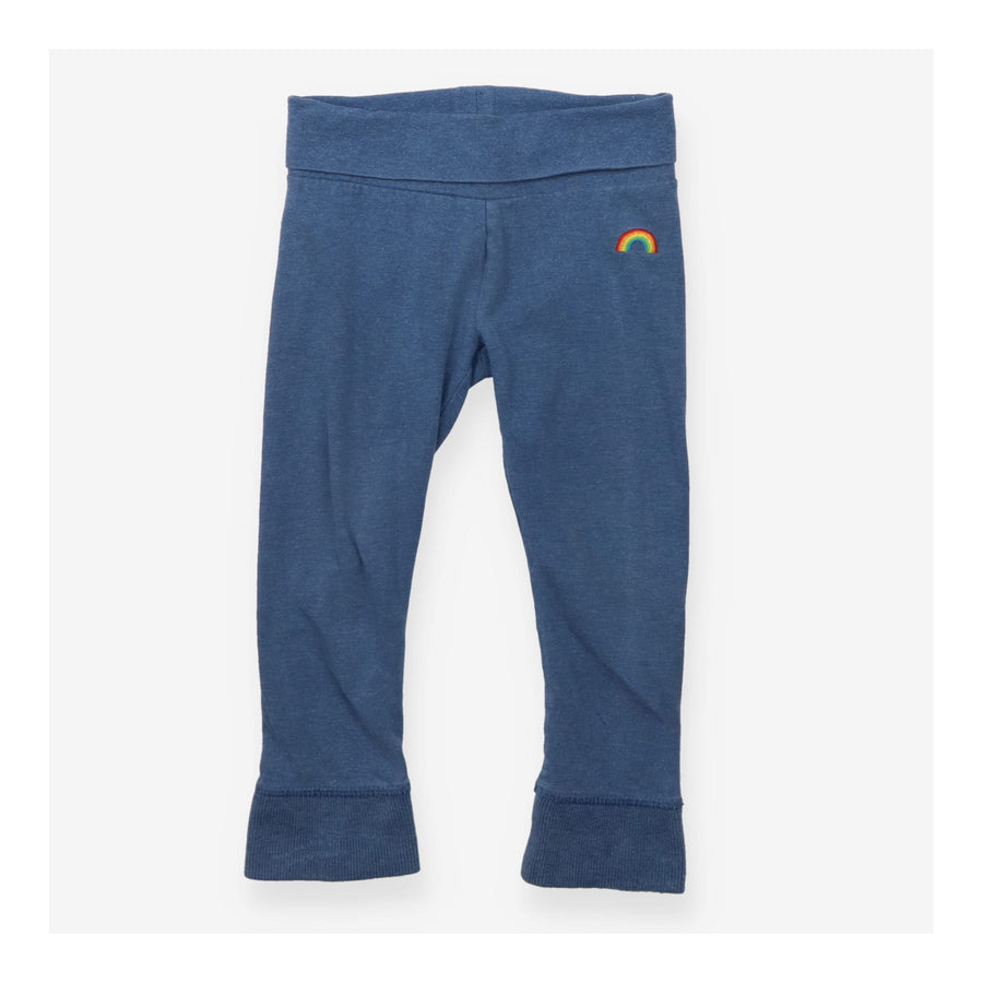 High Waisted Navy Leggings with Rainbow