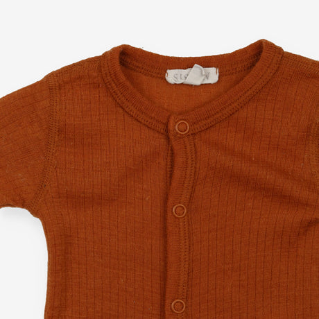 Siskin Sleepsuit Merino Wool - Rust