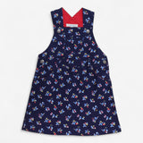 Dress Pinafore Navy Pretty Birds