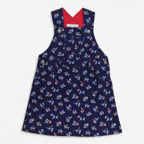 Dress Pinafore Navy Pretty Birds