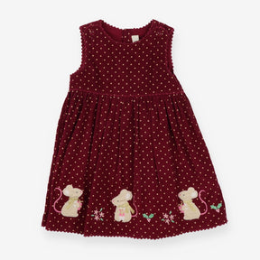 Dress plum cord festive mouse 