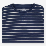 Blue Striped Long Sleeve Waffle