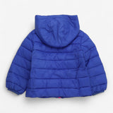 Puffer coat blue with floral lining 