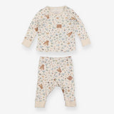 Long sleeved pyjamas with honey bear woodland
