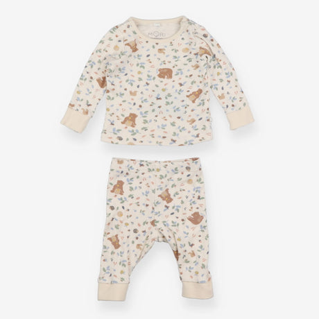 Long sleeved pyjamas with honey bear woodland