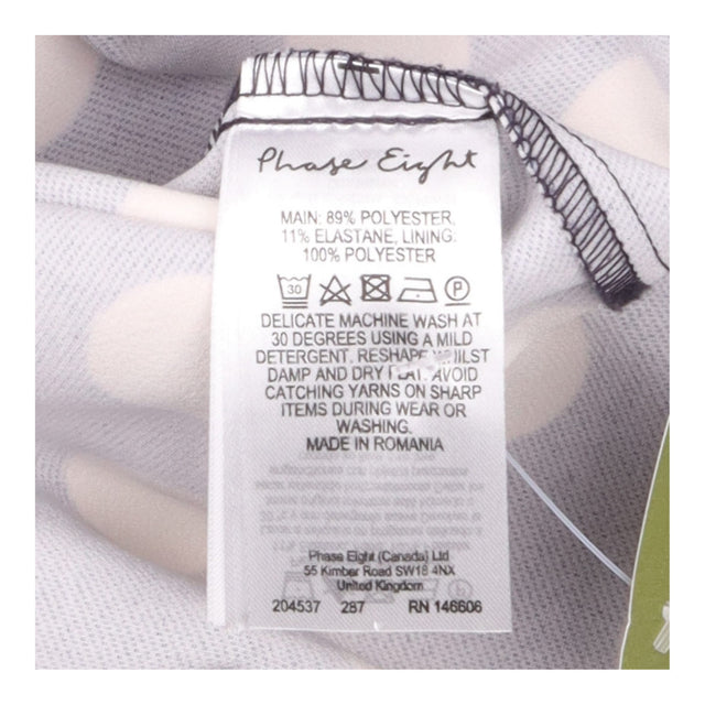 Dress Navy Ivory Polka Dot Fitted Occasion