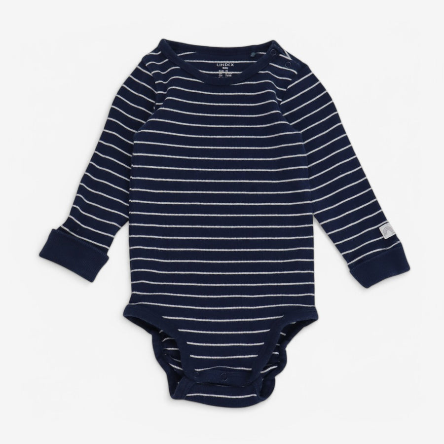 Bodysuit Navy White Striped