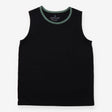 Crewcuts Vest Top Black with Green Neckline