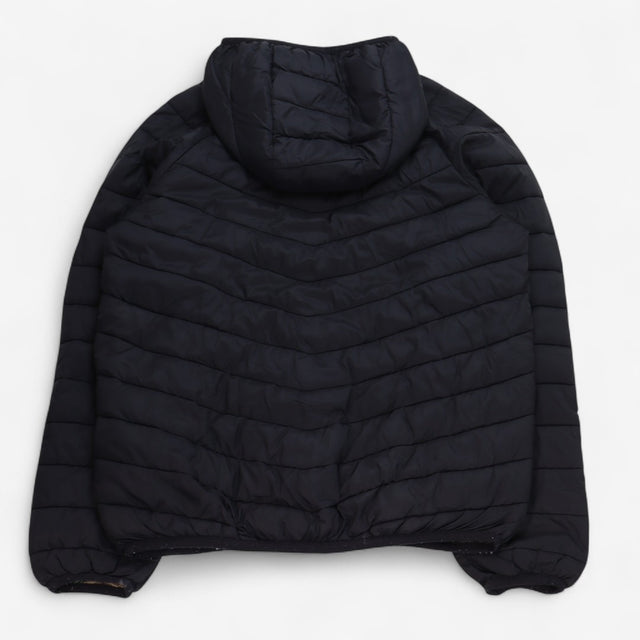 Puffer Coat Black with Camo Lining 