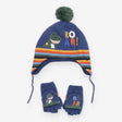 Hat and mittens blue ROAR