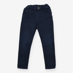 Pull on trousers navy denim