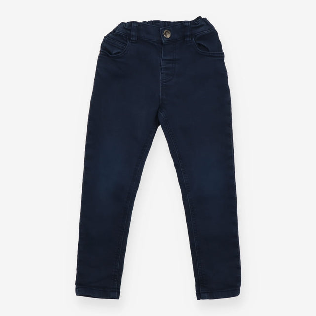 Pull on trousers navy denim