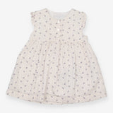 White floral dress with button front