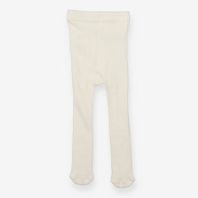 baby Tights Cream Ribbed