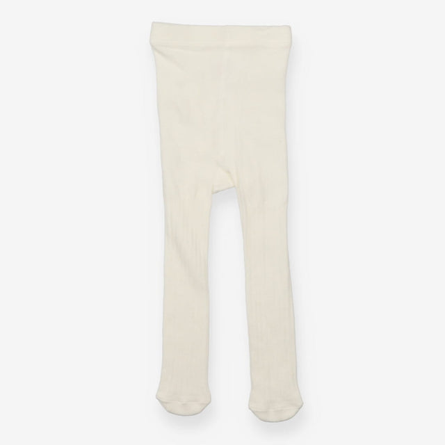 baby Tights Cream Ribbed