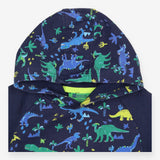 Hoodie Sweater Navy with Dinosaurs