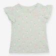 Green t-shirt with white bunnies