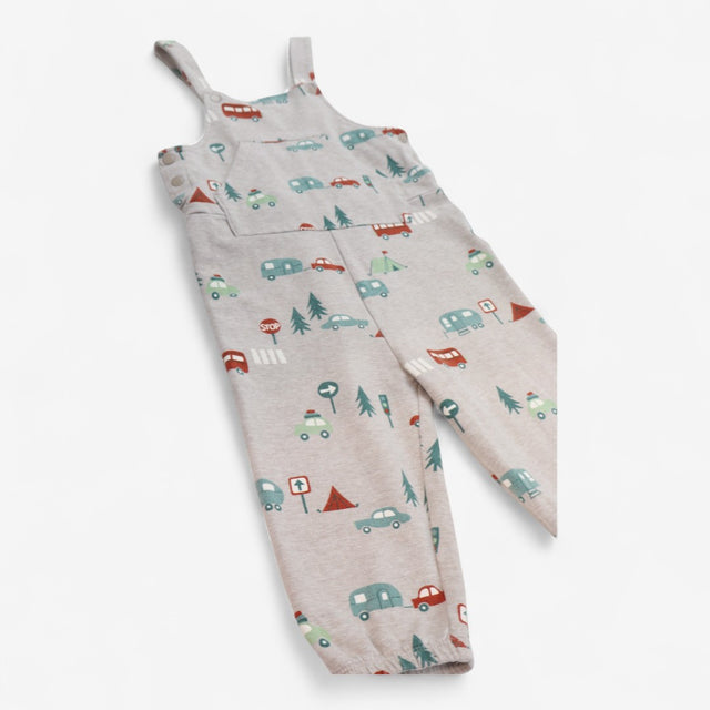 Dungarees Jersey Cream Camping Print