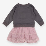 Dress swan grey top pink skirt 