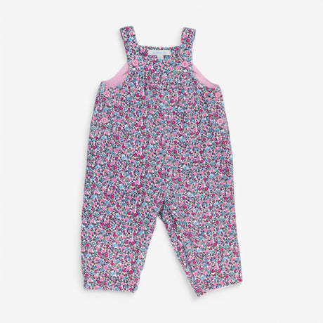 Cord dungarees pink ditsy floral 