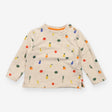 Tee with Veggies and Fruits Print