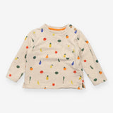 Tee with Veggies and Fruits Print