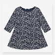 Tunic Top Navy Leaf Print Cotton Modal