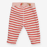 Leggings reversible red stripe pink festive robins