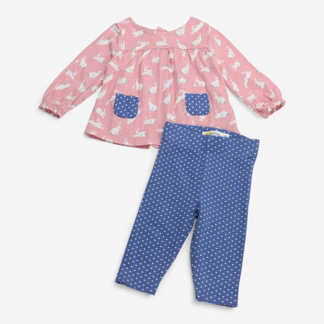 Bunny Pink Tunic & Blue Leggings 2pc