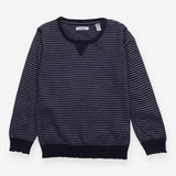 Sweater Knit Navy Stripe