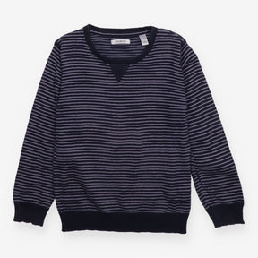 Sweater Knit Navy Stripe