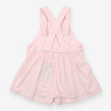 Dress pinafore pink stripe with pocket