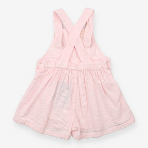 Dress pinafore pink stripe with pocket