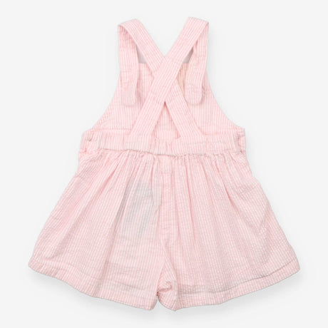 Dress pinafore pink stripe with pocket