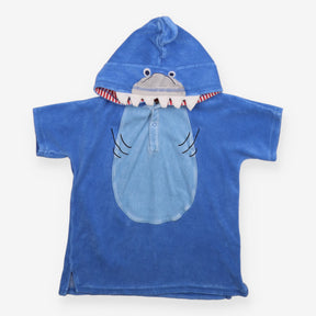 Towelling Coverup Blue Shark